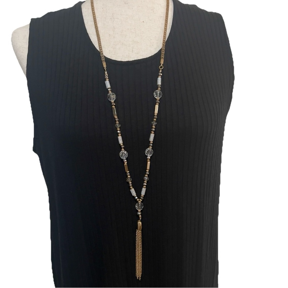 J Jill Wearever Collection Classic Black Sleeveless Ribbed Knit Dress Size Large